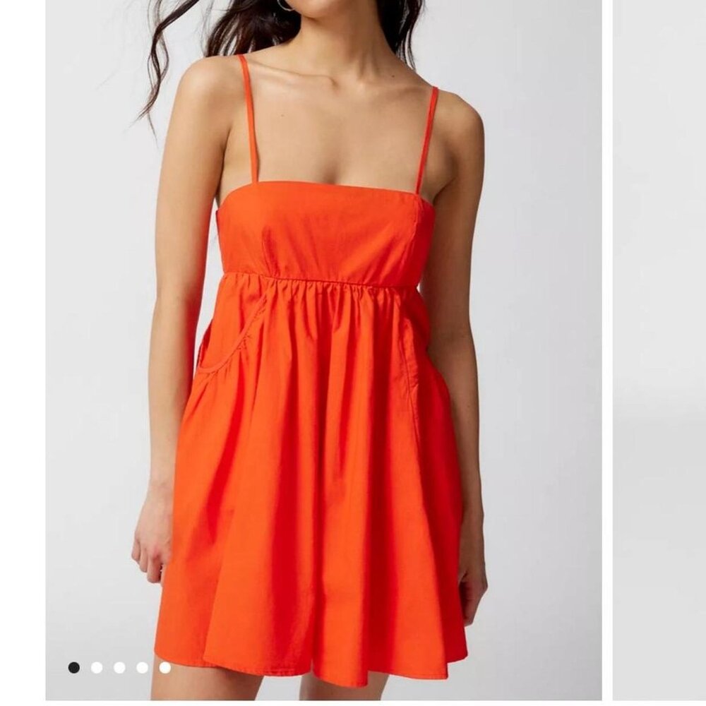 Urban Outfitters Orange Dress with Pockets Size Small